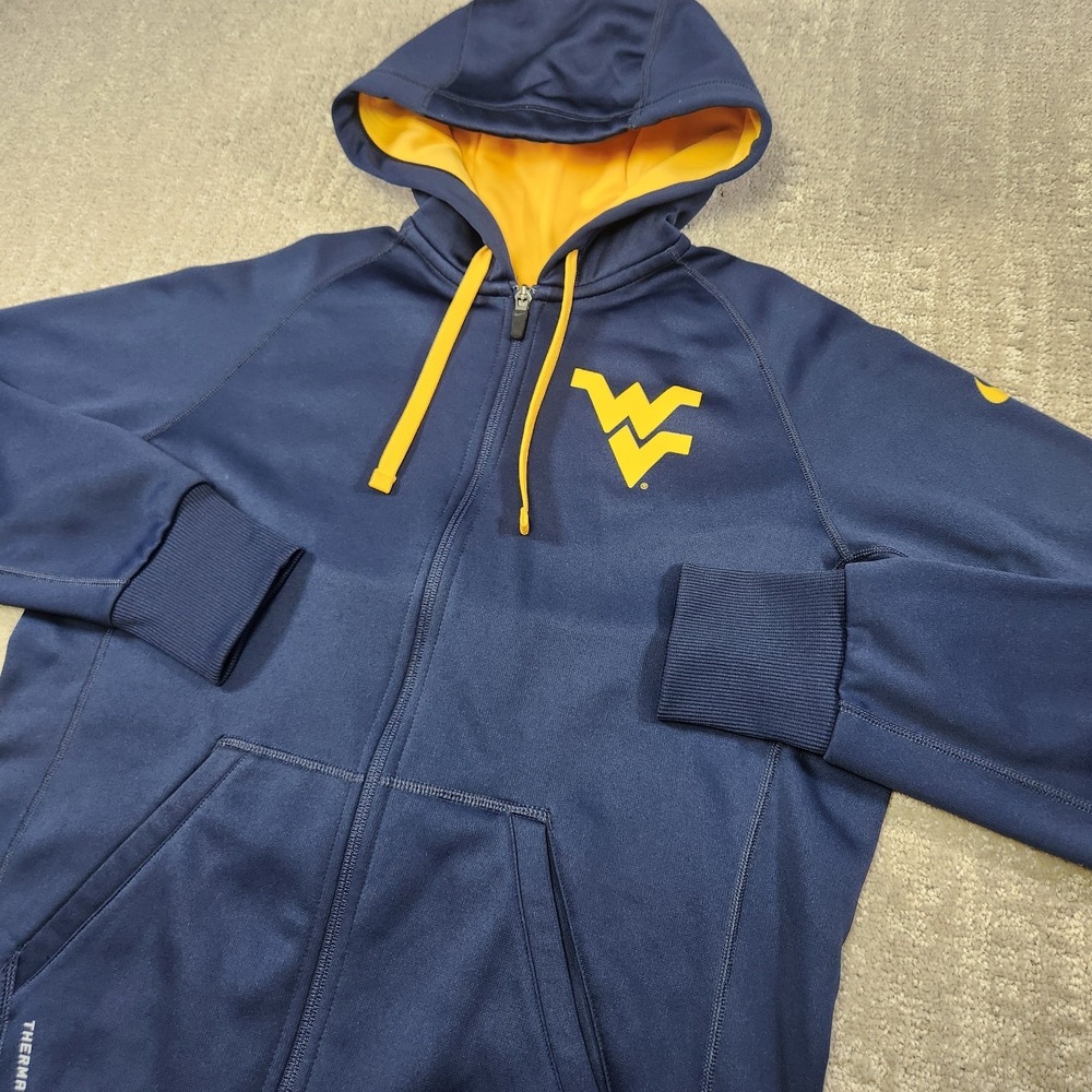 WVU Mountaineers Jacket Men Medium Nike Therma Fit Full‎ Zip West Virginia